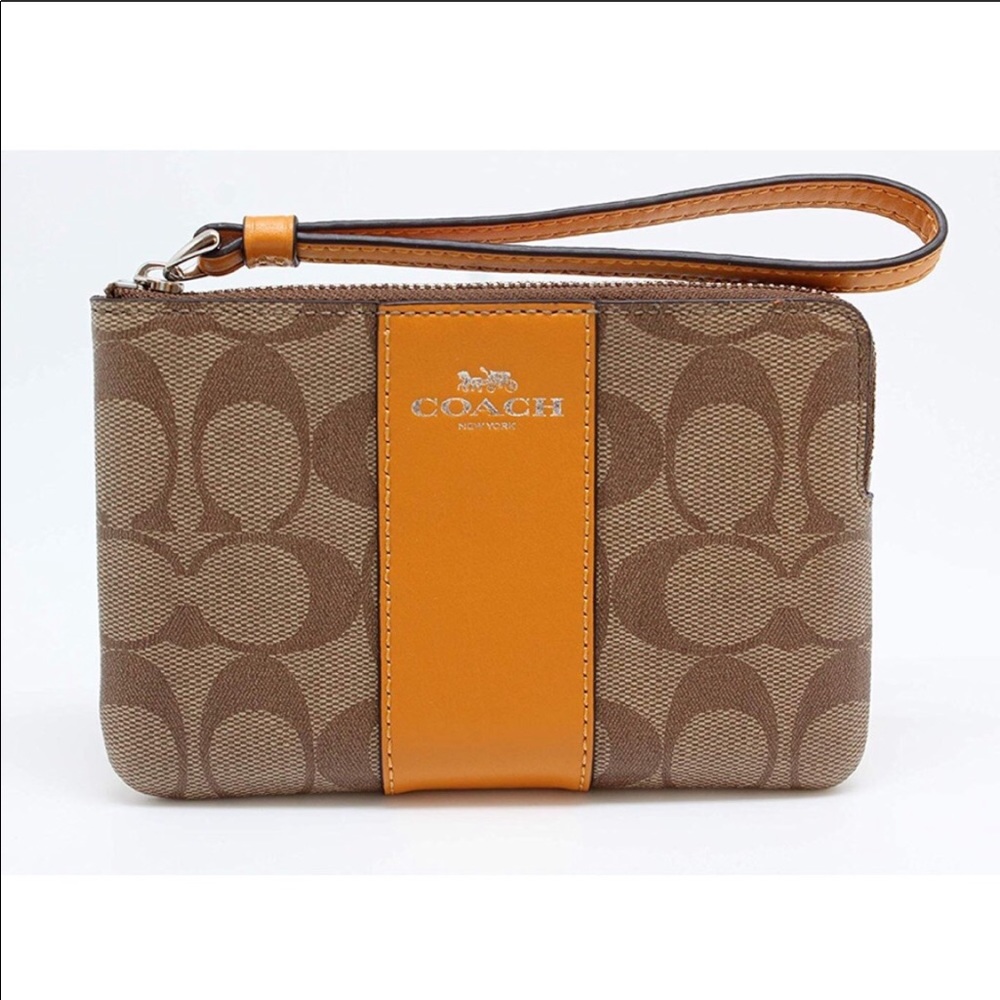 Coach Signature Corner Zip Wristlet - Picture 2 of 7